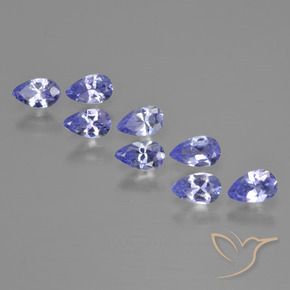 Gemme di Tanzanite Intenso Viola Blu naturale da 1.89 ct, Forma a pera, VS