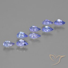 Gemme di Tanzanite Intenso Viola Blu naturale da 1.69 ct, Forma a pera, VS