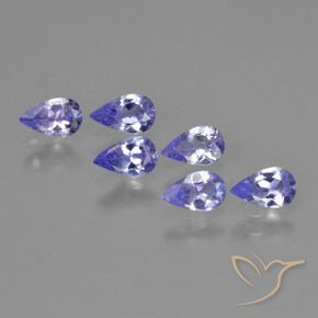 Gemme di Tanzanite Intenso Viola Blu naturale da 1.22 ct, Forma a pera, VS