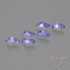 Gemme di Tanzanite Intenso Viola Blu naturale da 1.22 ct, Forma a pera, VS