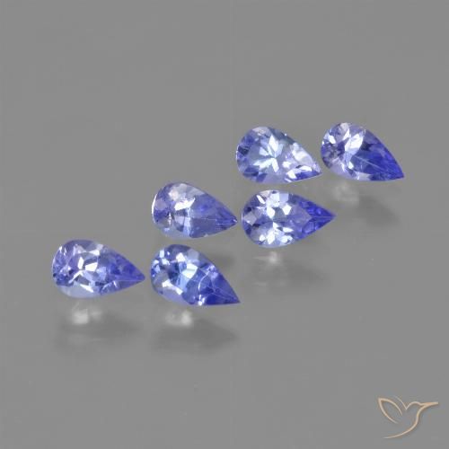 Gemme di Tanzanite Blu medio naturale da 1.43 ct, Forma a pera, VVS-VS