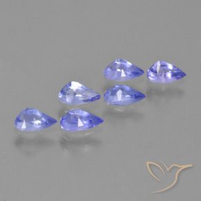 Gemme di Tanzanite Blu medio naturale da 1.43 ct, Forma a pera, VVS-VS