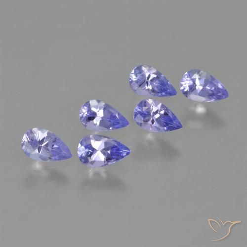 1.54ctw Naturale Viola Blu Tanzanite, Forma a pera, VS