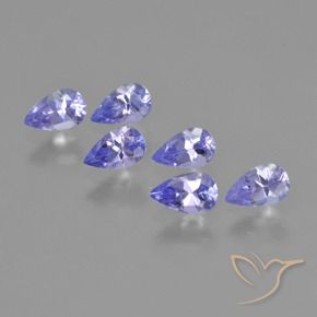 Gemme di Tanzanite Viola Blu naturale da 1.54 ct, Forma a pera, VS