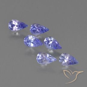 Gemme di Tanzanite Intenso Viola Blu naturale da 1.27 ct, Forma a pera, VS