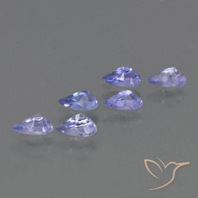 Gemme di Tanzanite Intenso Viola Blu naturale da 1.27 ct, Forma a pera, VS