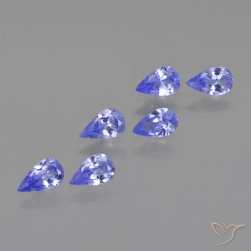 1.32ctw Naturale Blu elettrico Tanzanite, Forma a pera, VS