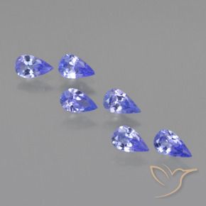 Gemme di Tanzanite Blu elettrico naturale da 1.32 ct, Forma a pera, VS