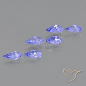 Gemme di Tanzanite Blu elettrico naturale da 1.32 ct, Forma a pera, VS