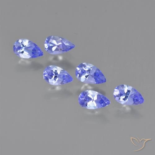 1.44ctw Naturale Blu elettrico Tanzanite, Forma a pera, VS