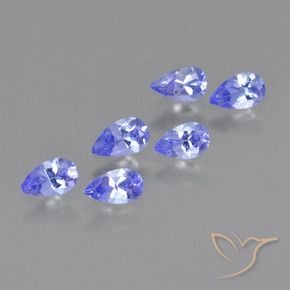 Gemme di Tanzanite Blu elettrico naturale da 1.44 ct, Forma a pera, VS