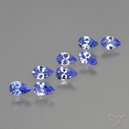 1.66ctw Naturale Blu intenso Tanzanite, Forma a pera, VS