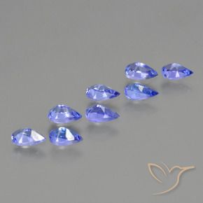 Gemme di Tanzanite Blu elettrico naturale da 1.87 ct, Forma a pera, VS