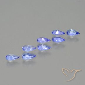 Gemme di Tanzanite Intenso Viola Blu naturale da 1.29 ct, Forma a pera, VS