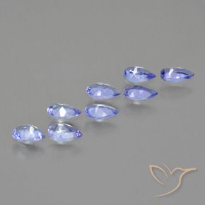 Gemme di Tanzanite Intenso Viola Blu naturale da 1.55 ct, Forma a pera, VS