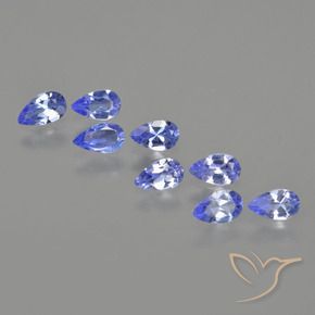 Gemme di Tanzanite Intenso Viola Blu naturale da 1.46 ct, Forma a pera, VS