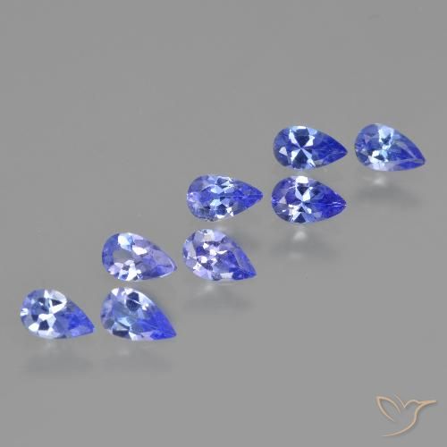 1.65ctw Naturale Blue violetto scuro Tanzanite, Forma a pera, VS