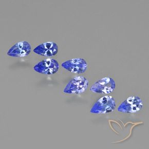 Gemme di Tanzanite Blue violetto scuro naturale da 1.65 ct, Forma a pera, VS