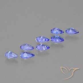 Gemme di Tanzanite Blue violetto scuro naturale da 1.65 ct, Forma a pera, VS