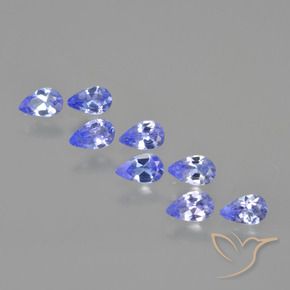 Gemme di Tanzanite Viola Blu naturale da 1.44 ct, Forma a pera, VS