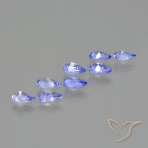 Gemme di Tanzanite Viola Blu naturale da 1.44 ct, Forma a pera, VS