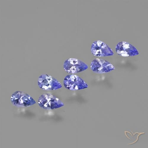 1.74ctw Naturale Blu elettrico Tanzanite, Forma a pera, VS