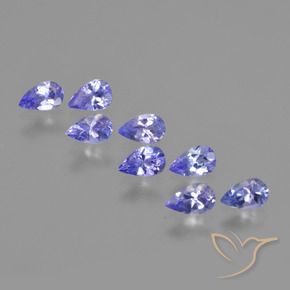 Gemme di Tanzanite Blu elettrico naturale da 1.74 ct, Forma a pera, VS