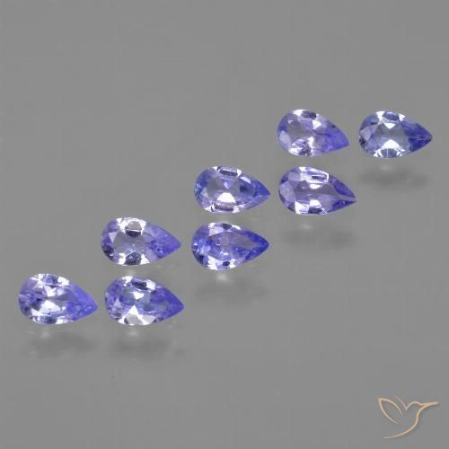 1.70ctw Naturale Blu scuro Tanzanite, Forma a pera, VS