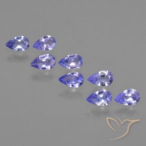 Gemme di Tanzanite Blu scuro naturale da 1.70 ct, Forma a pera, VS