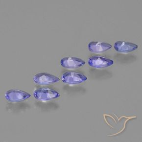 Gemme di Tanzanite Blu scuro naturale da 1.70 ct, Forma a pera, VS