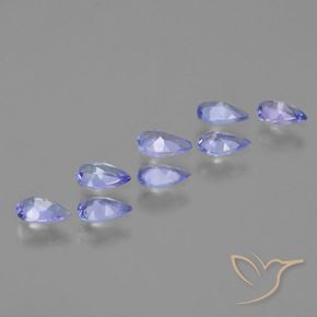 Gemme di Tanzanite Blu elettrico naturale da 1.39 ct, Forma a pera, VS