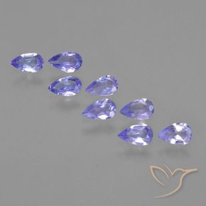 Gemme di Tanzanite Intenso Viola Blu naturale da 1.34 ct, Forma a pera, VS