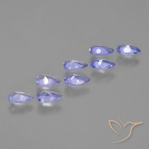 Gemme di Tanzanite Intenso Viola Blu naturale da 1.34 ct, Forma a pera, VS