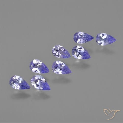 1.58ctw Naturale Viola brillante Tanzanite, Forma a pera, VS