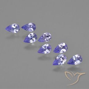 Gemme di Tanzanite Viola brillante naturale da 1.58 ct, Forma a pera, VS
