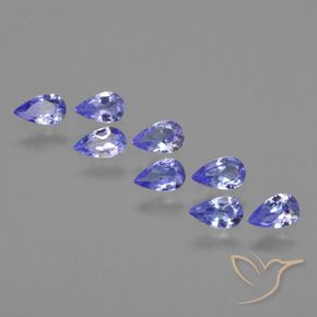 Gemme di Tanzanite Blu intenso naturale da 1.39 ct, Forma a pera, VS