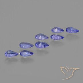 Gemme di Tanzanite Blu intenso naturale da 1.39 ct, Forma a pera, VS