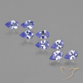 Gemme di Tanzanite Intenso Viola Blu naturale da 1.68 ct, Forma a pera, VS
