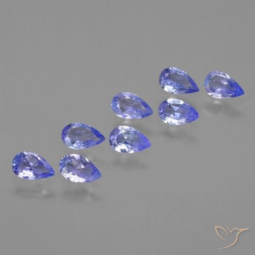 1.58ctw Naturale Blu elettrico Tanzanite, Forma a pera, VS