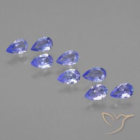 Gemme di Tanzanite Blu elettrico naturale da 1.58 ct, Forma a pera, VS