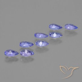 Gemme di Tanzanite Blu elettrico naturale da 1.58 ct, Forma a pera, VS