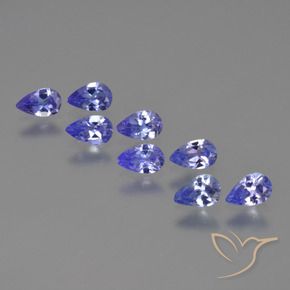 Gemme di Tanzanite Intenso Viola Blu naturale da 1.43 ct, Forma a pera, VS