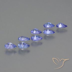 Gemme di Tanzanite Intenso Viola Blu naturale da 1.43 ct, Forma a pera, VS