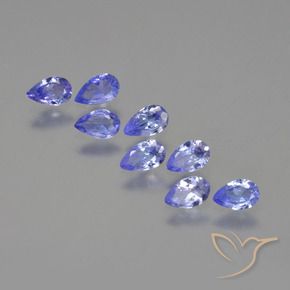 Gemme di Tanzanite Blu elettrico naturale da 1.46 ct, Forma a pera, VS