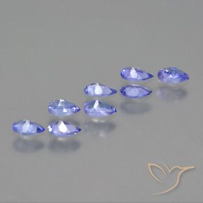 Gemme di Tanzanite Blu elettrico naturale da 1.46 ct, Forma a pera, VS