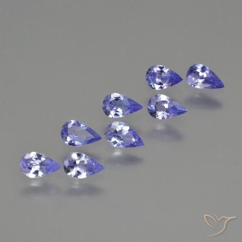 1.48ctw Naturale Viola Blu Tanzanite, Forma a pera, VS