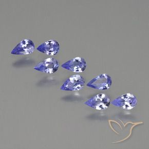 Gemme di Tanzanite Viola Blu naturale da 1.48 ct, Forma a pera, VS