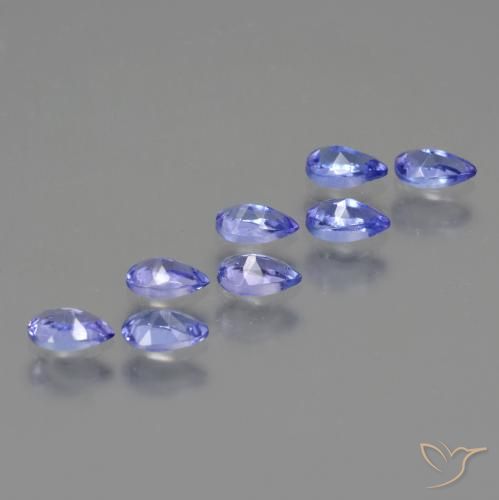 Gemme di Tanzanite Blu scuro naturale da 1.94 ct, Forma a pera, VS