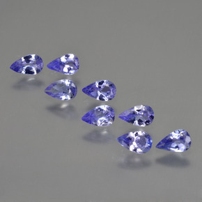 Gemme di Tanzanite Blu elettrico naturale da 1.72 ct, Forma a pera, VS