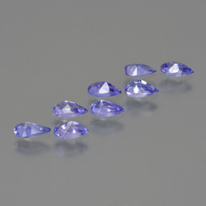 Gemme di Tanzanite Blu elettrico naturale da 1.72 ct, Forma a pera, VS